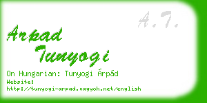 arpad tunyogi business card
