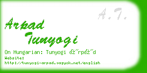 arpad tunyogi business card